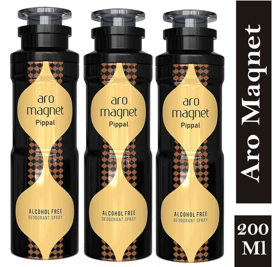 Aro Magnet Alcohol Free DeoDorant Spray 200ml (Pack of 3)